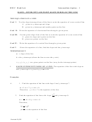 Slope - Intercept And Point-Slope Forms Of The Line Worksheet With Answers - Hfcc Math Lab Printable pdf