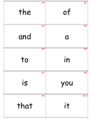 Word Card Template 1-400 Printable pdf