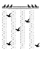 Raven Multiplication (c) Worksheet With Answers