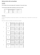 Making Numbers With Learning Object Worksheet