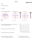 Slope Intercept Form Workshee - Algebra I Test 15 Printable pdf
