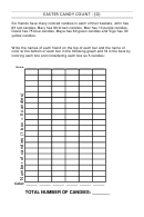 Easter Candy Count Bar Graph Worksheet With Answers