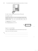 Intervals, Graphs And Charts, Measurements Worksheet With Answers Printable pdf