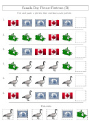 Canada Day Picture Patterns (b) Worksheet With Answers