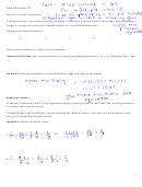 Rational Numbers Answer Sheet With Answers - Math 2303 Section 2.3, University Of Houston