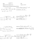 Algebra 2 Pre-ap Test Review 3.1-3.3 Woeksheet With Answers