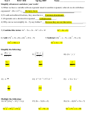 Test 3 Mat 1101 Worksheet With Answers - 2009