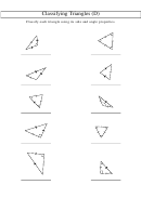 Classifying Triangles (D) Worksheet With Answer Key Printable pdf