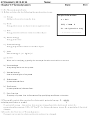 Chapter 5: Thermodynamics Worksheet With Answers - Ap Chemistry 2015-2016