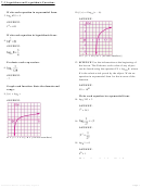 7-3 Logarithms And Logarithmic Functions Worksheet With Answers Printable pdf