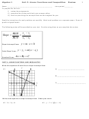 Linear Functions And Inequalities Worksheet - Algebra 1, Unit 2
