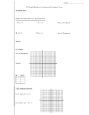 Graph Quadratic Functions In Standard Form Worksheet