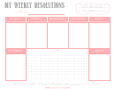 My Weekly Resolutions Goals Template