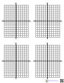 Coordinate Graph Paper - 4 Per Page Printable pdf