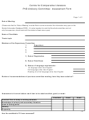 Phd Advisory Committee Assessment Form