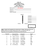 Chemistry Worksheet With Answers - Cem 351 2nd Exam/version A