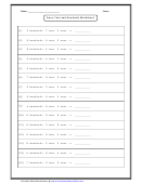 Ones, Tens And Hundreds Worksheet With Answers