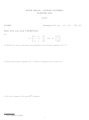 Math 205a,b - Linear Algebra Worksheets - 2013