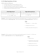 Equations Of Lines Worksheet With Answer Key Printable pdf