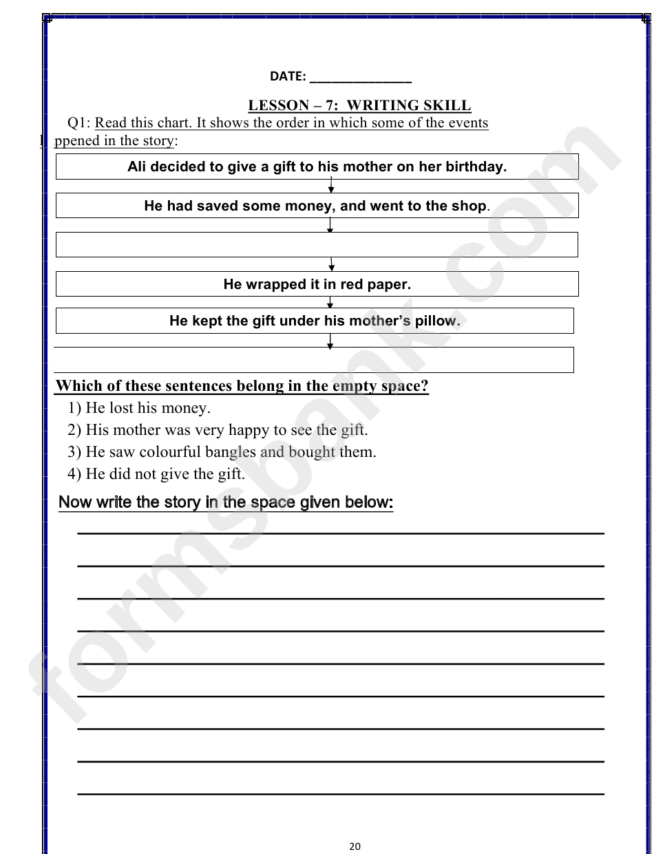 English Second Term Worksheets - Grade 2