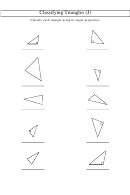 Classifying Triangles (j) Worksheet With Answers