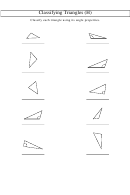 Classifying Triangles (h) Worksheet With Answers