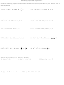 Factoring Polynomial Expressions Worksheet Printable pdf