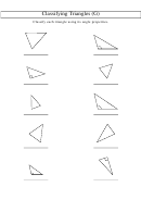 Classifying Triangles (g) Worksheet With Answers