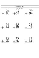 Addition (b) Worksheet With Answers