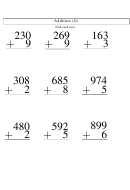 Addition (g) Worksheet With Answers