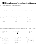 Solving Systems Of Linear Equations (graphing) Worksheet - Khan Academy