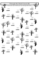 Through The Dark Forest Addition Worksheet Printable pdf