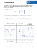 Quadratic Formula Worksheet With Answer Key - Tutoring And Learning Centre, George Brown College, 2014