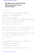 Dan Seals - My Baby's Got Good Timing Chord Chart