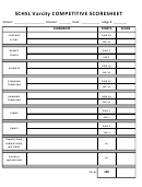 Schsl Varsity Cheerleading Tryout Competitive Scoresheet