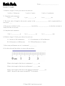Length Worksheet - Metric Mania Printable pdf