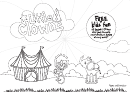Little Clowns Circus Coloring Sheet Printable pdf