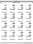 Subtraction Worksheet With Answers