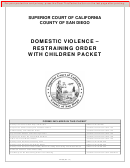 Form Pkt-008 - Domestic Violence - Restraining Order With Children Packet Printable pdf
