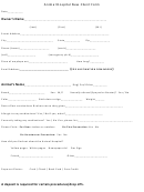 Animal Hospital New Client Form