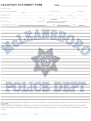 Voluntary Statement Form - Mcleansboro Police Department