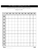 Five Minute Adding Frenzy Double Digit Addition Worksheet With Answers Printable pdf
