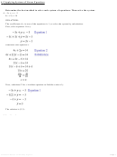 Applying Systems Of Linear Equations Worksheet With Answers - Lesson 6-5
