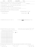 Equation Worksheets - Test 2, Mat 1101