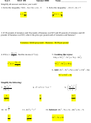 Simplifying Fractions Worksheet With Answers - Mat 190 - 2008
