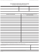 Fillable Form Soc 450 - Voluntary Services Certification Printable pdf