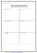 Solve The Two-step Equations Integers Worksheet With Answer Key