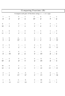 Comparing Fractions Worksheet With Answers Printable pdf