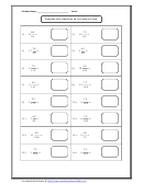 Simplify The Fractions To Its Lowest Term Worksheet With Answers