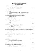 Map And Compass Written Test Geography Worksheet